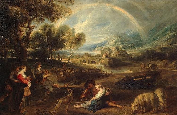 Peter Paul Rubens Landscape with Rainbow